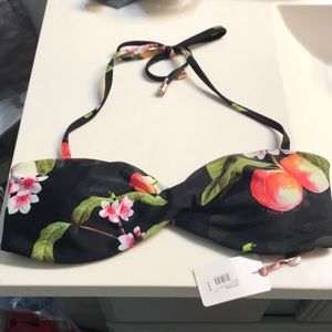 Ted baker NWT peach blossom bandeau bikini top